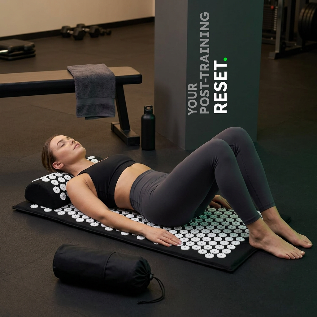Acupressure Mat and Pillow Set with Carry Bag