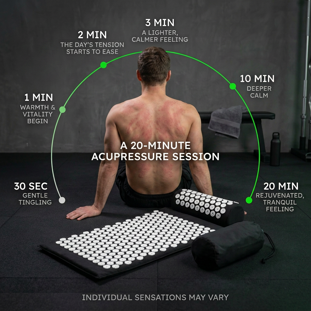 Acupressure Mat and Pillow Set with Carry Bag