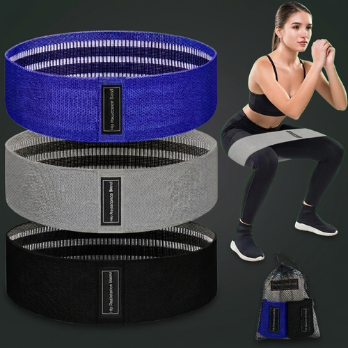 Fabric Resistance Bands for Glutes – 3-Level Set