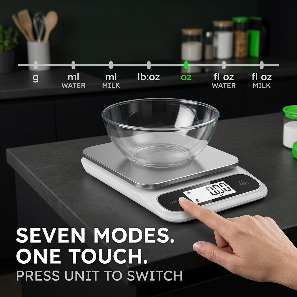 Rechargeable Digital Kitchen Scales – 0.1 g Increments, 5 kg