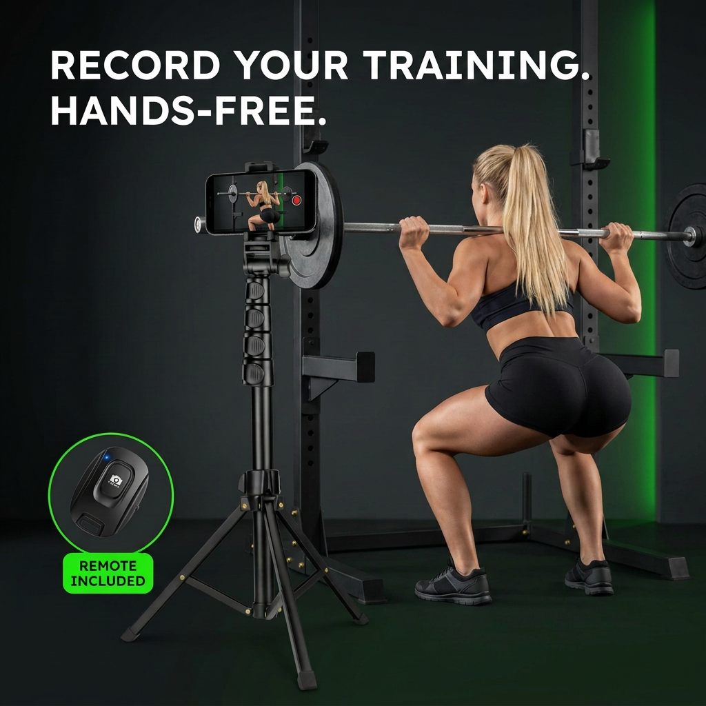 1.7m Phone Tripod & Bluetooth Selfie Stick with Remote