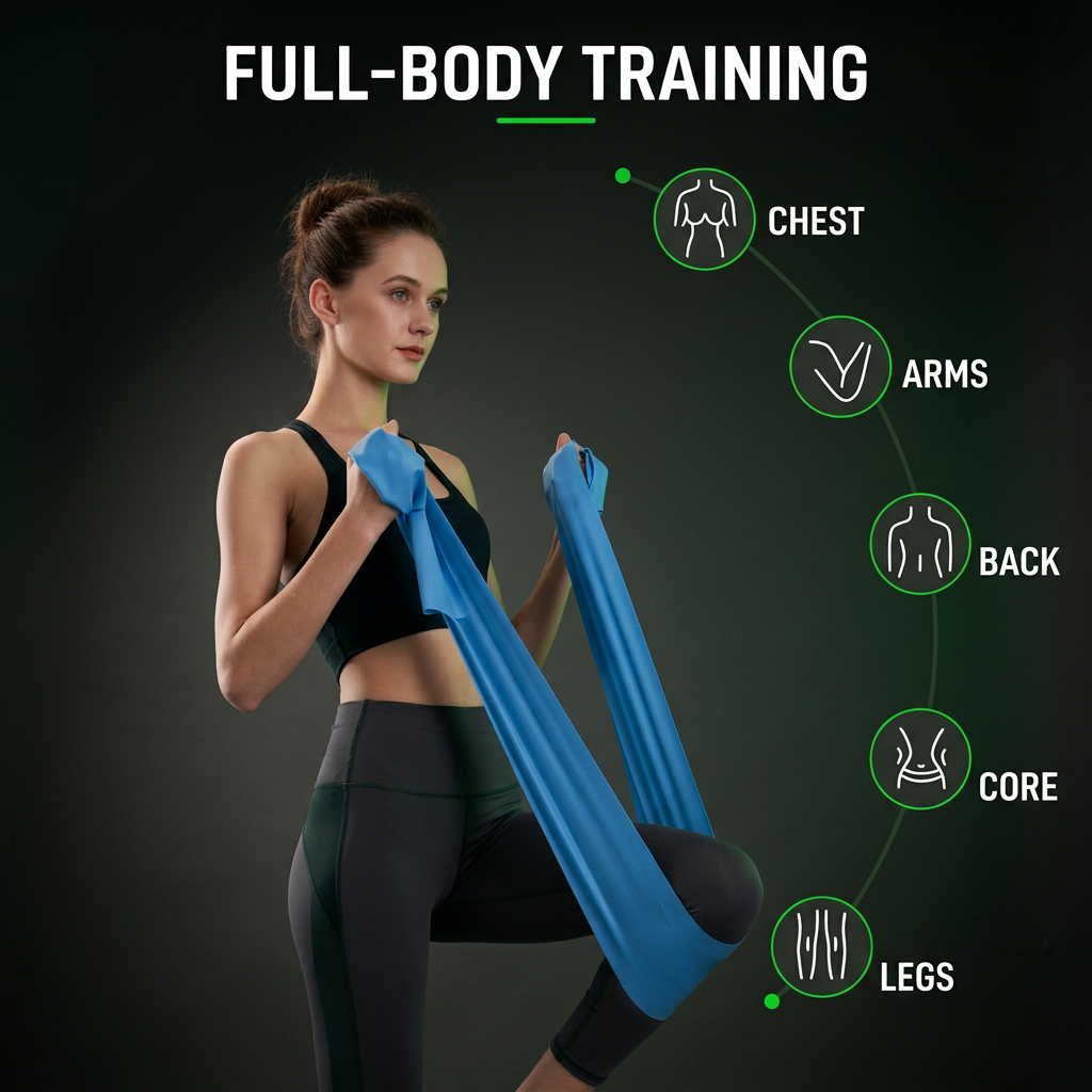 Pilates Resistance Bands Set – 3 Progressive Levels
