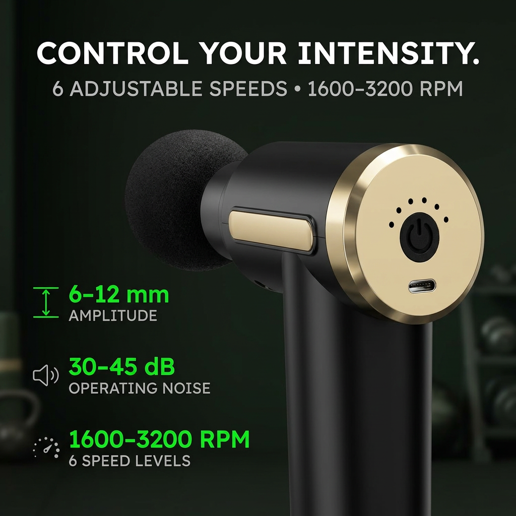 Mini Deep Tissue Massage Gun – 6 Speeds & USB-C