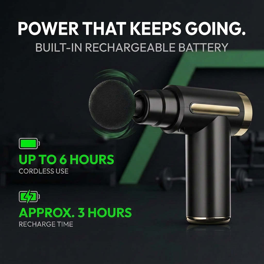 Mini Deep Tissue Massage Gun – 6 Speeds & USB-C